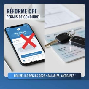 Visuel article Fin du permis 100% financé par le CPF pour les salariés ?